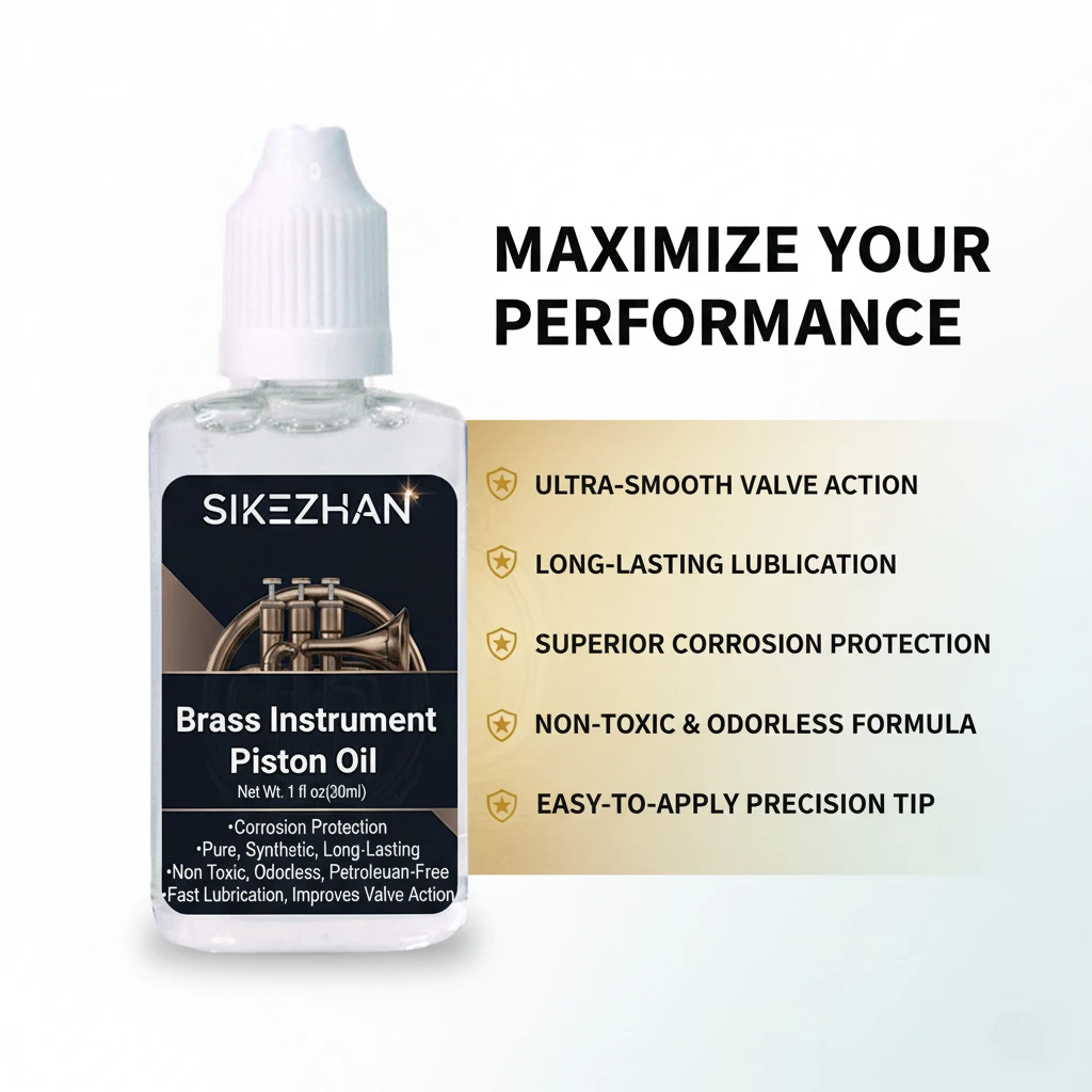 Premium Valve Oil for Brass Instruments - Synthetic Piston Lubricant for Trumpet, Horn, Tuba - Long-Lasting, Smooth & Odourless