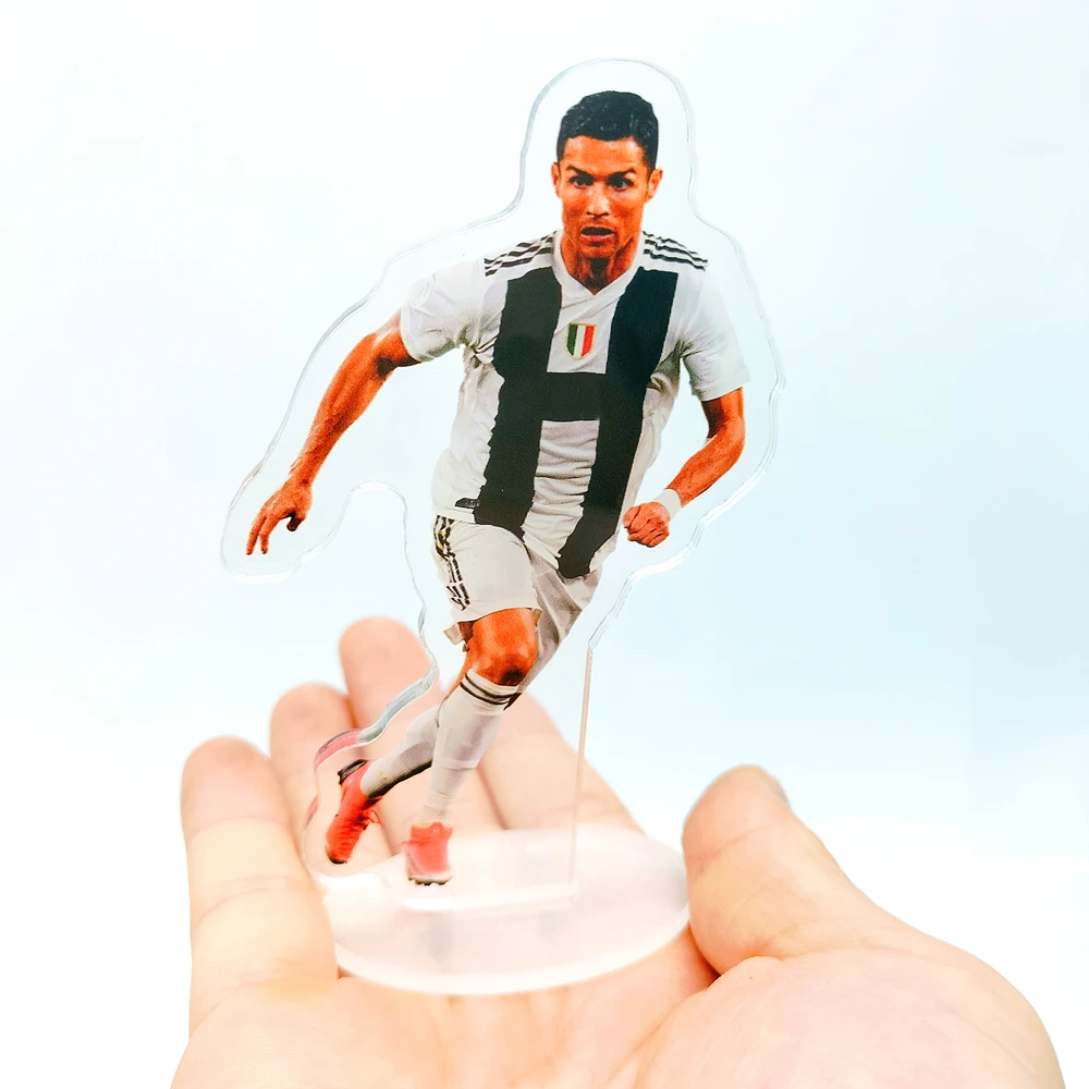 C Ronaldo Dribbling Acrylic Handicraft Plaque Football Craft Acrylic Soccer Keepsake Decoration Football Club Souvenirs 1Pcs