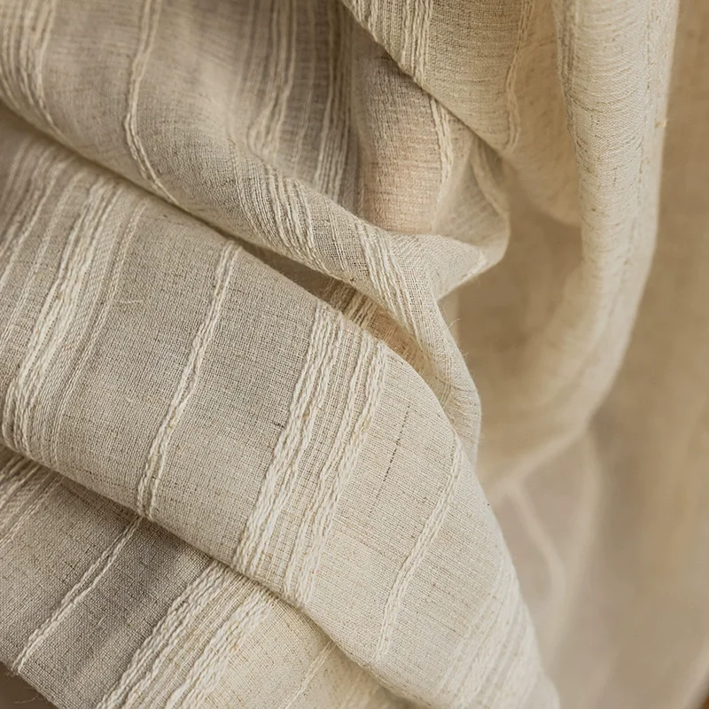 حجم مخصص اليابانية الكتان سحابة تول الكتان سميكة العمودي المشارب نافذة شير الستائر لغرفة المعيشة غرفة نوم الطعام ديكور