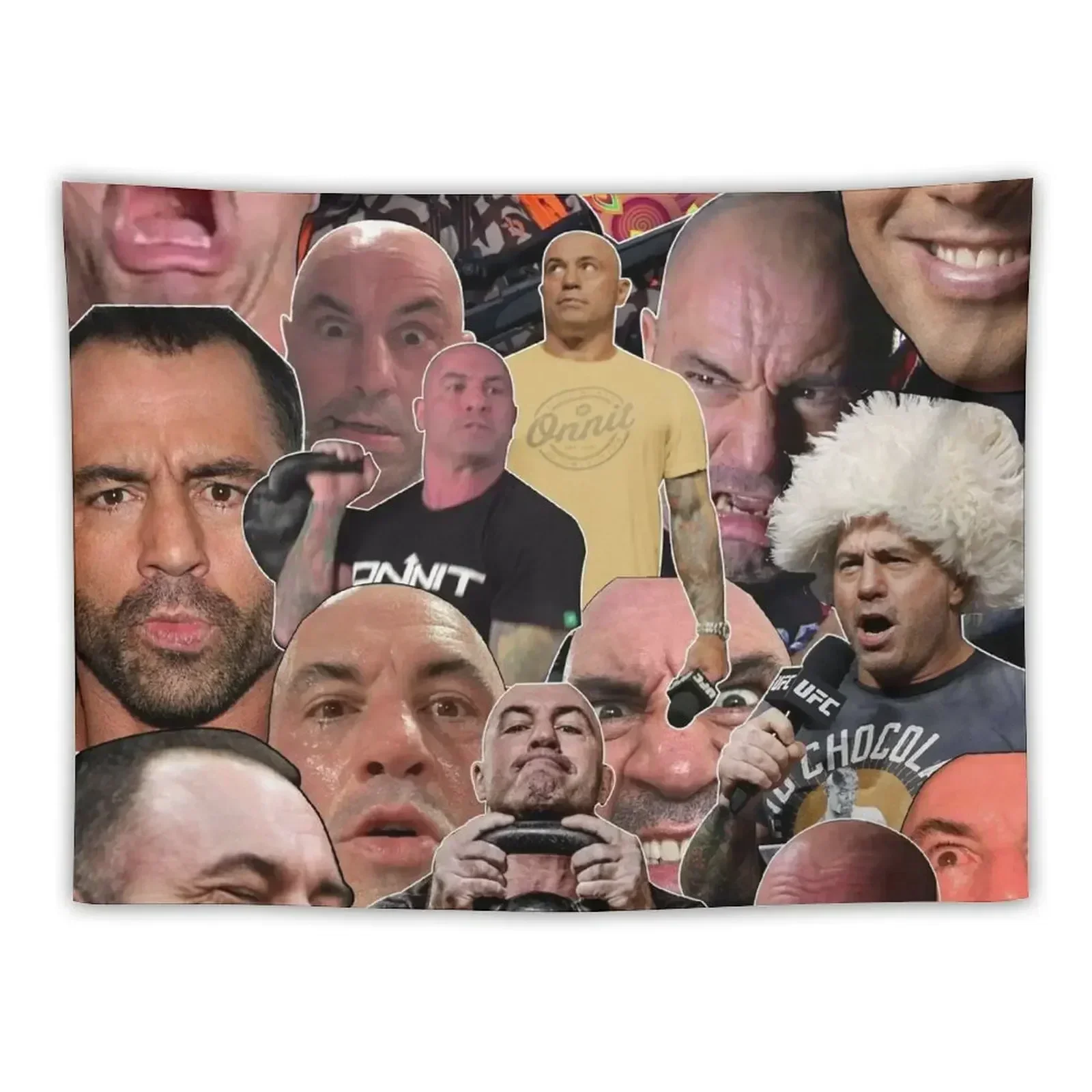 

The Many Faces Of Joe Rogan - Mask Tapestry Things To Decorate The Room Wall Hangings Decoration Decorations For Room Tapestry