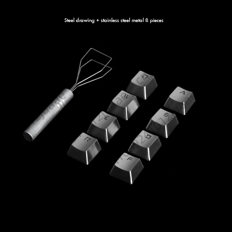 Stainless Steel Full Metal DIY Keycaps for Mechanical Keyboard Gaming Key Arrow Key Light Through Back Lit
