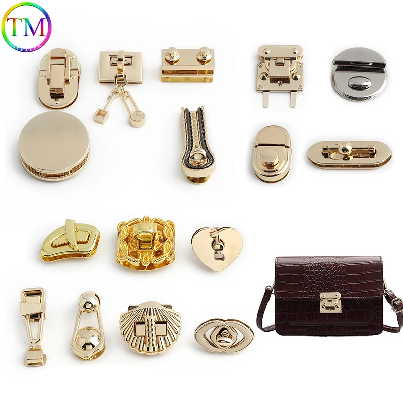 

5-30PCS Metal Clasp Turn Lock Twist Lock DIY Handbag Bag Purse Hardware Closure Bag Buckle Luggage Lock Bags Part Accessories