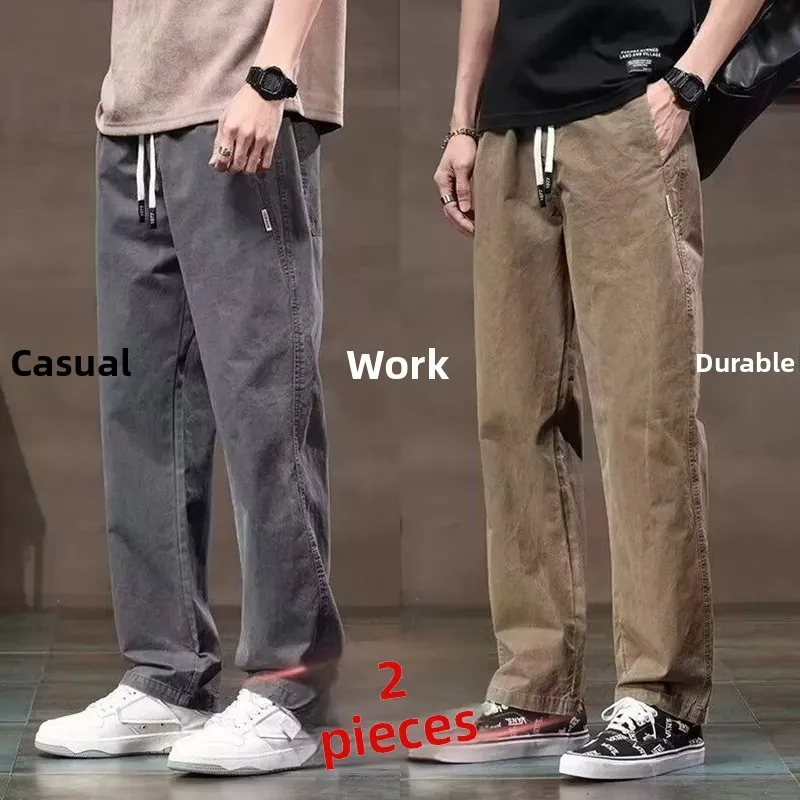 Men's Anti-Tear Work Trousers Autumn Winter Style Welding Construction Site Dirt Resistant Wear Resistant Casual Pants