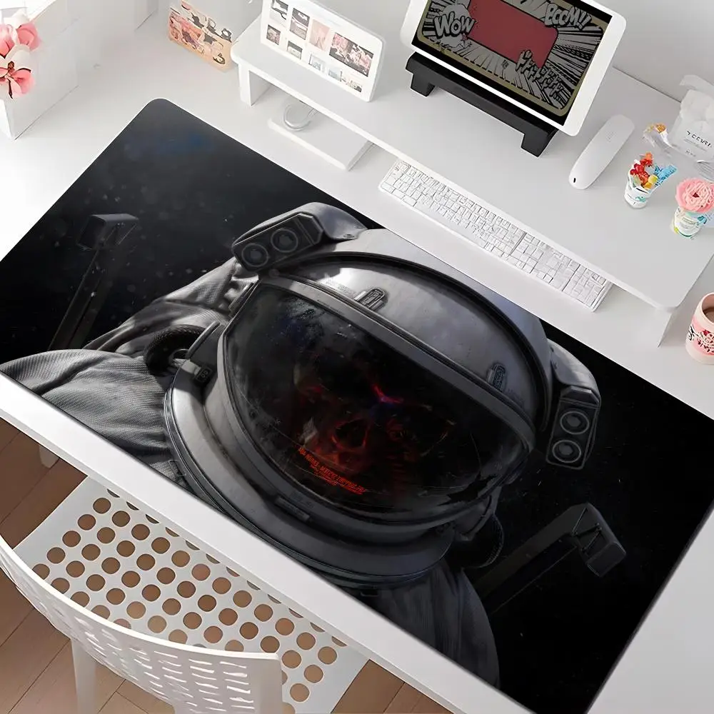 

Коврик для мыши с черным черепом, несколько размеров, большие квадратные коврики для компьютера, офиса, игрового стола, резиновые противоскользящие коврики для мыши