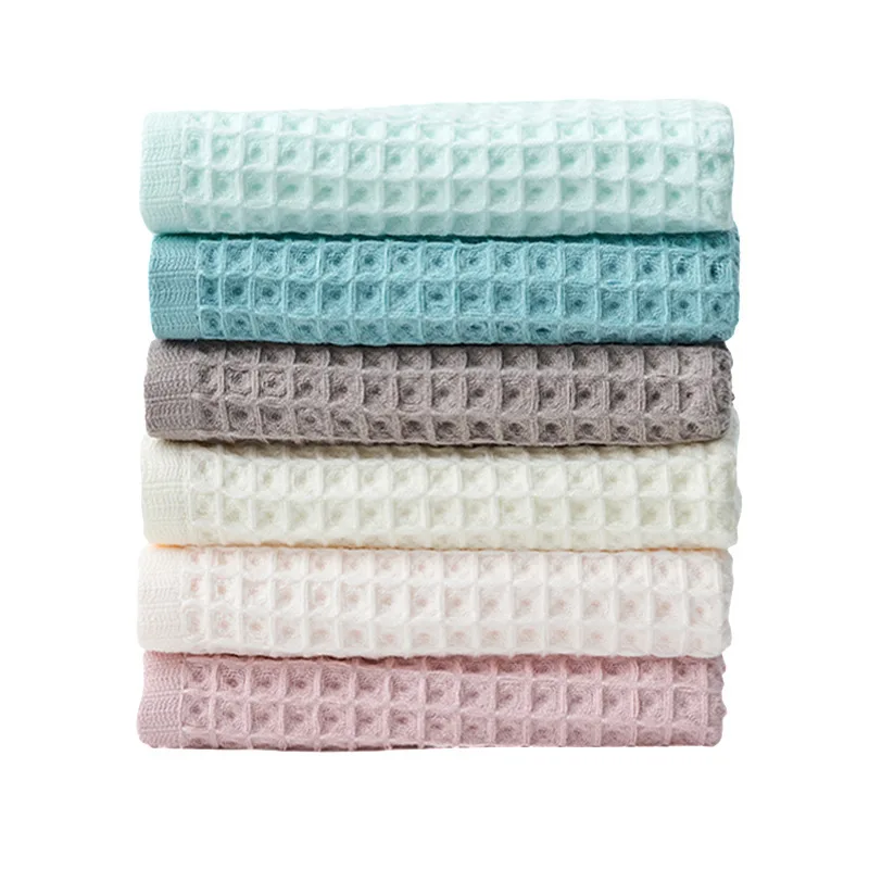 New 2020 100% Cotton Hand Towels for Adults and Kids Plaid Hand Towel Face Care Magic Bathroom Sport Waffle Towel 34x74cm