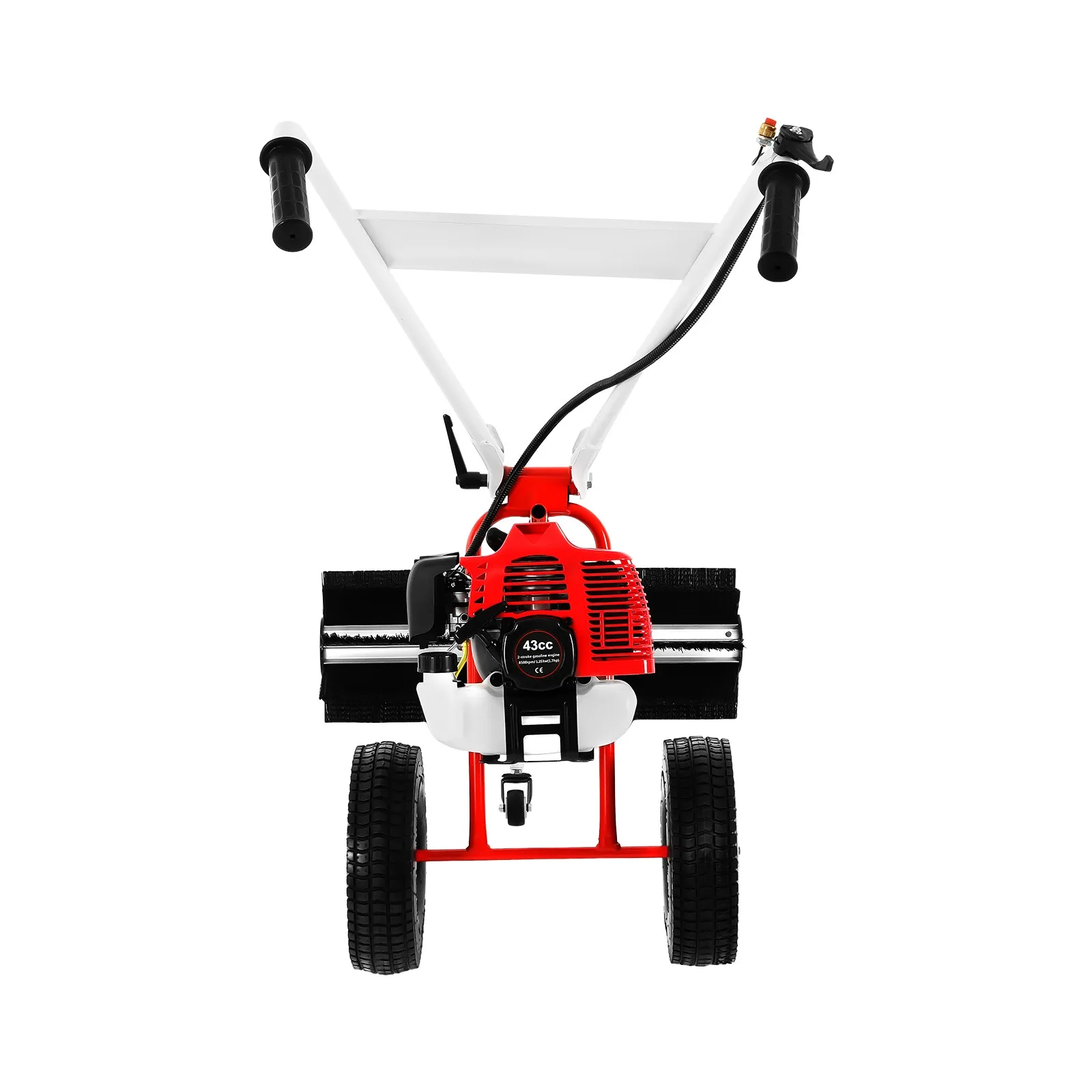 مكنسة ساحة العشب التي تعمل بالبنزين 1.7 حصان 23.62 بوصة عرض كنس حطام فعال وتنظيف أوراق الشجر تتضمن مجموعة أدوات ونظارات #4