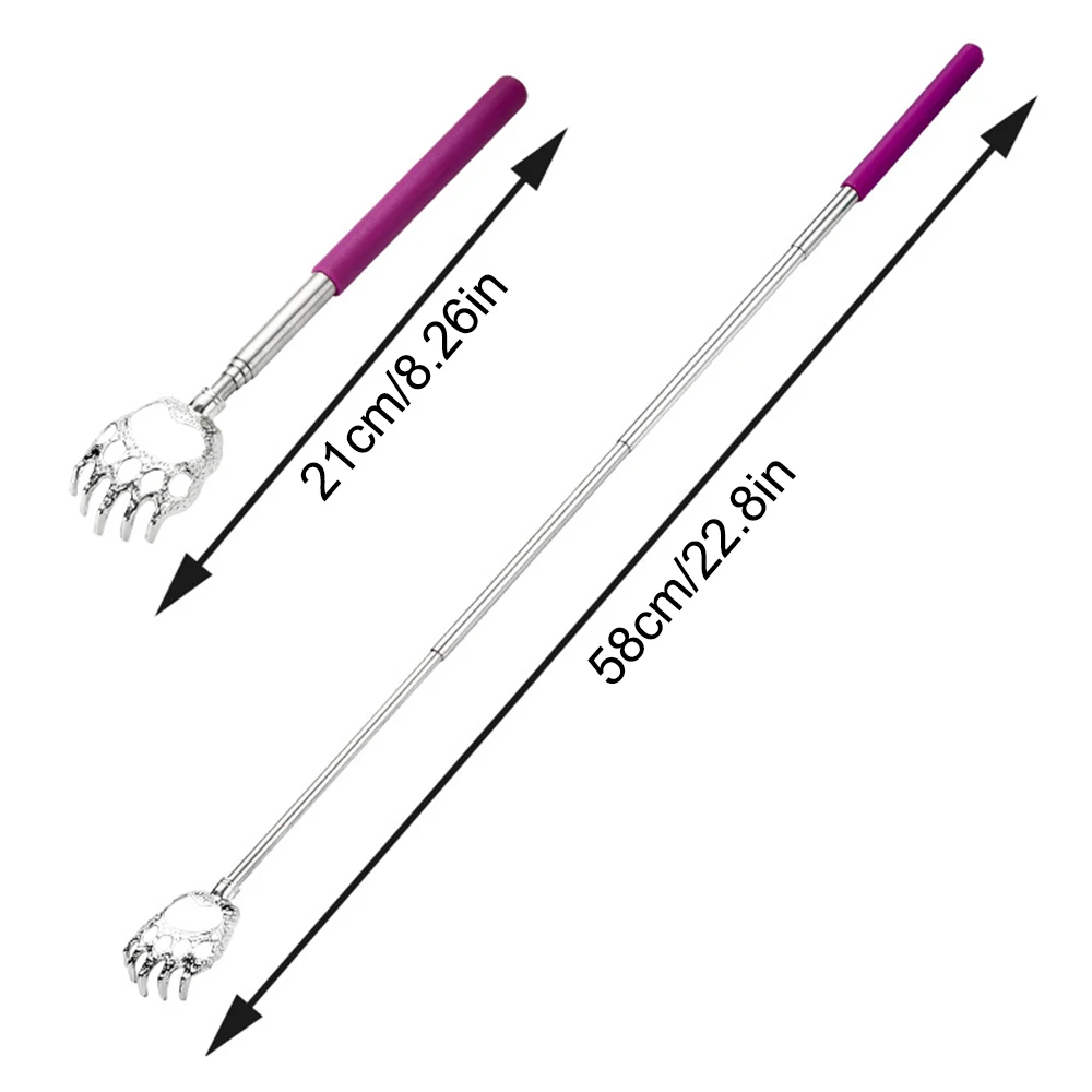 1pcs Bear Claw Stainless Steel Itching Massager No Need For Manual Labor Stainless Steel Retractable Itching Device