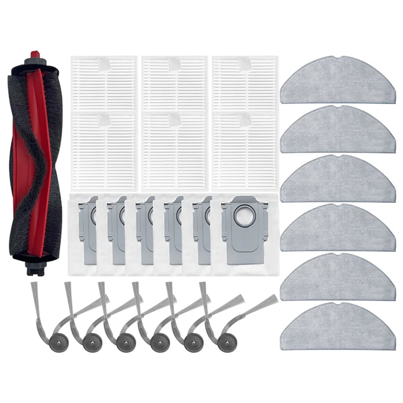 AT28-For Roborock Q7TF/Q7TF+ Robot Vacuum Cleaner Replacement Parts Main Side Brush Hepa Filter Mop Cloth Dust Bag