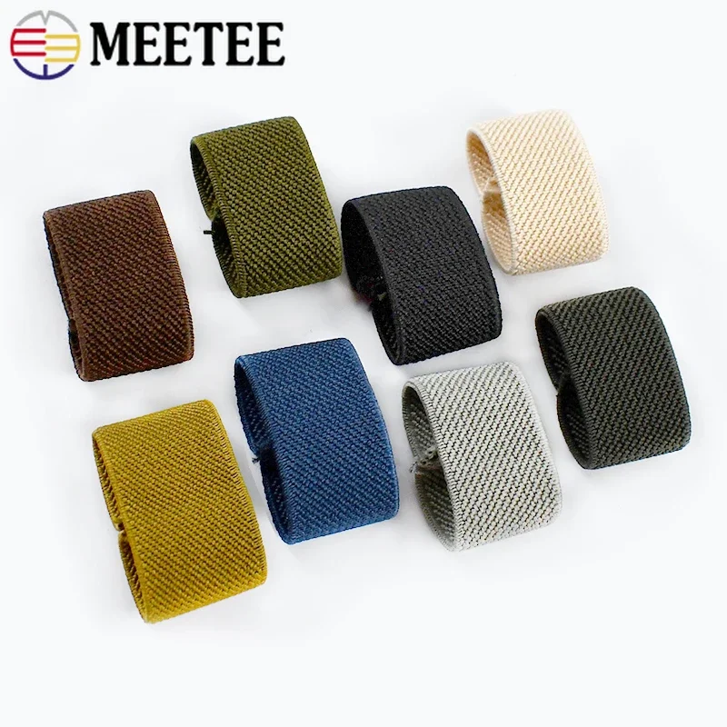 10/20/30 pz Meetee Nylon Elastico Anello Anello Anello Clip Gancio Coda Chiusura per Vestiti Jeans Tessitura Accessori Per Cucire In Pelle FAI DA TE