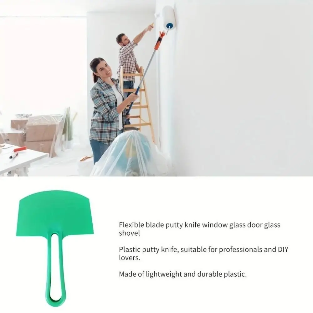 Plastic Material Putty Scoop Curved Bucket Scoop Finishing Scraper Mud Pan Matching Tool Arc Shovel Wall Putty Skimming Trowel
