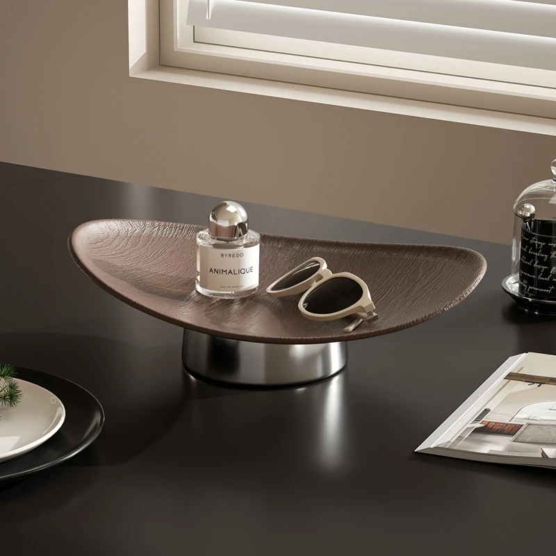 UFORU Premium Food Grade Fruit Bowl Modern Art Decor for Tabletop Stylish Black Serving Platter Luxury Home Kitchen Centerpiece view 2