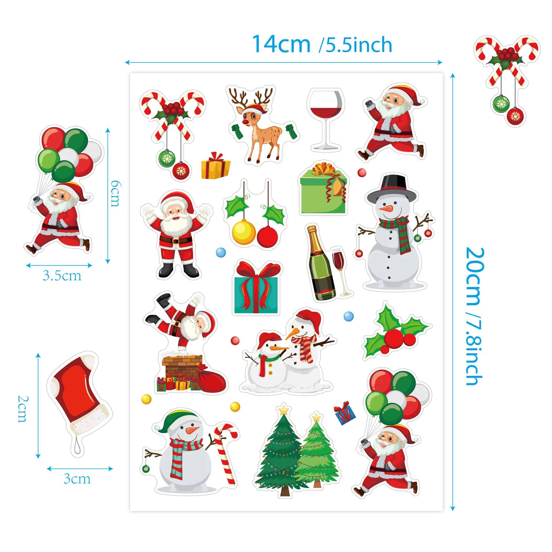 Kawaii عيد الميلاد ملصقات للأطفال ، الكرتون ندفة الثلج ، رجل يبلغ من العمر ، DIY بها بنفسك الطرف الديكور ، حساب اليد للهدايا ، لوازم الفن ، لطيف ، جديد