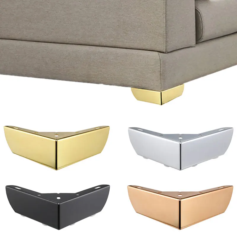 

1Pcs/Lot 5.5CM Metal Gold Matte Black Shape Furniture Feet Sofa Cabinet Cupboard Coffee Bar Leg Right Angle Feet Foot Pad