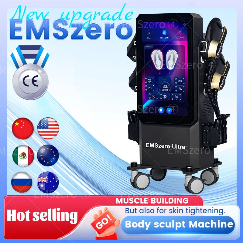 ใหม่ล่าสุด EMSZERO กล้ามเนื้อสร้าง Body Sculpt เครื่อง Rf 4 จับ Ems เครื่อง Rf FAT Burning Slimming Sculpting เครื่อง