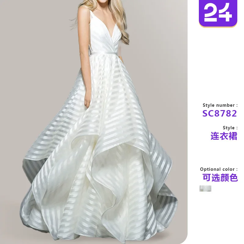 2025 新しい背中の開いたレースミッドウエスト小さな尾美しい光高級白新鮮なシンプルなウェディングドレス