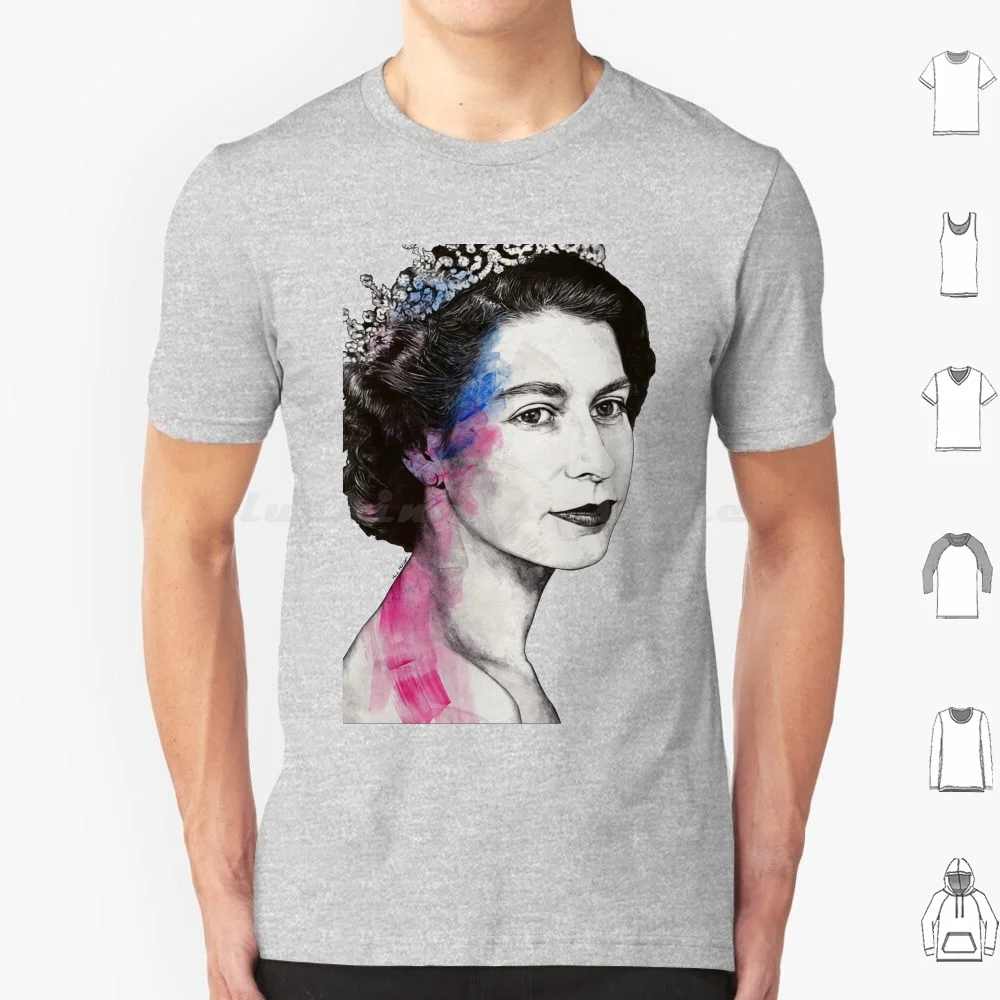 Young Queen Elizabeth Ii Street Art Portrait T Shirt Men Women Kids 6Xl Queen The Queen Queen Elizabeth Elizabeth Ii England