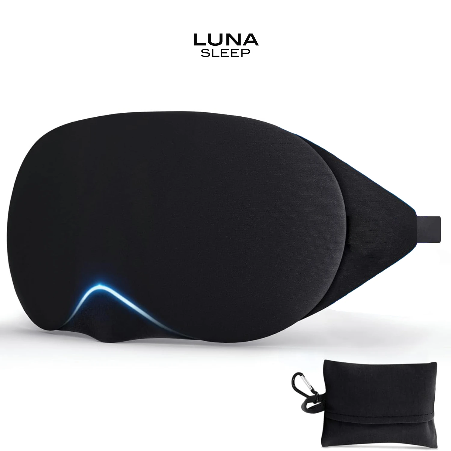 Masque de sommeil en coton LUNA SLEEP, masque oculaire bloquant la lumière avec pont nasal réglable, masque de nuit doux pour hommes et femmes, travail à postes décalqués, siestes