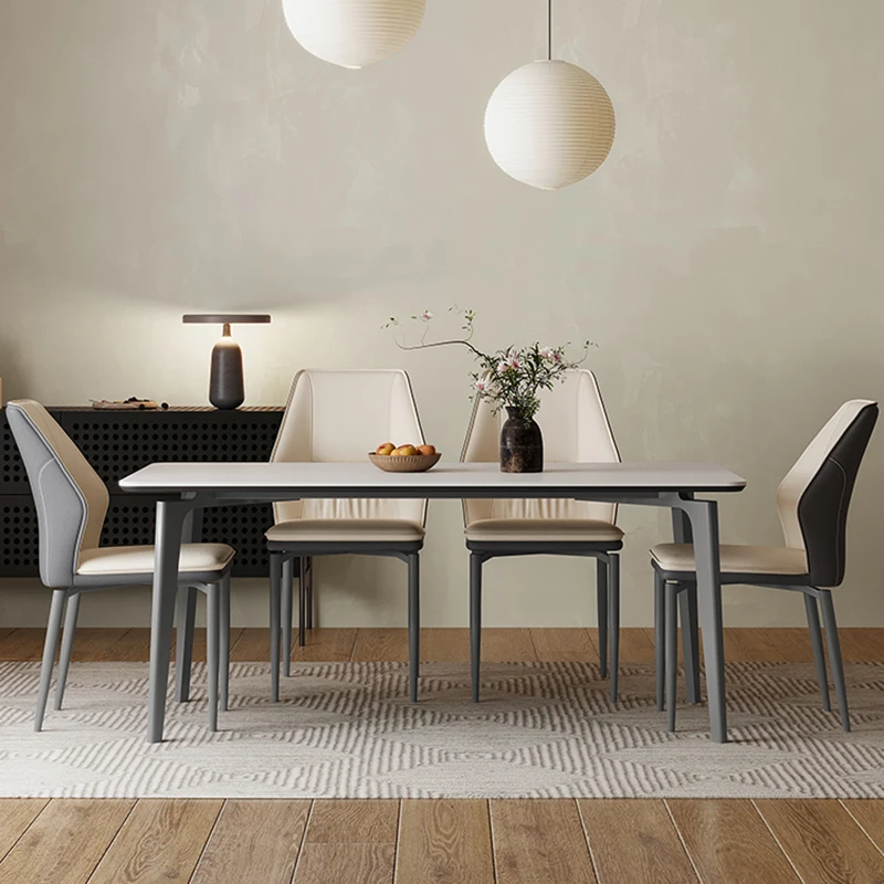 Minimalistische Witte Eettafel Moderne Rechthoek Gastvrijheid Keuken Eettafel Stoelen Woonkamer Mesa Comedor Woningmeubilair