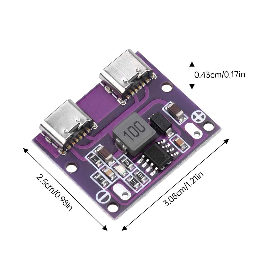 DC6V-36V Naar 5V 2a Dual Type-C Interface Step-Down Module Opladen Power Adapter Buck Module