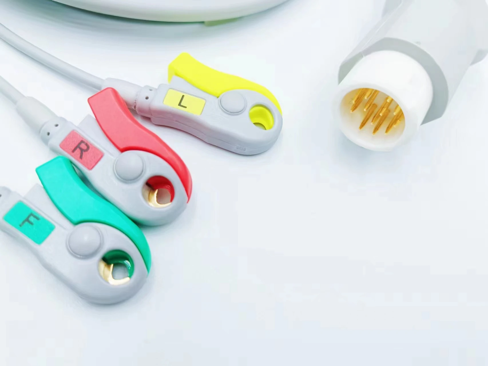Compatible PH 3 Lead 12 Pin Electrocardiogram Lead Wires Clip Type