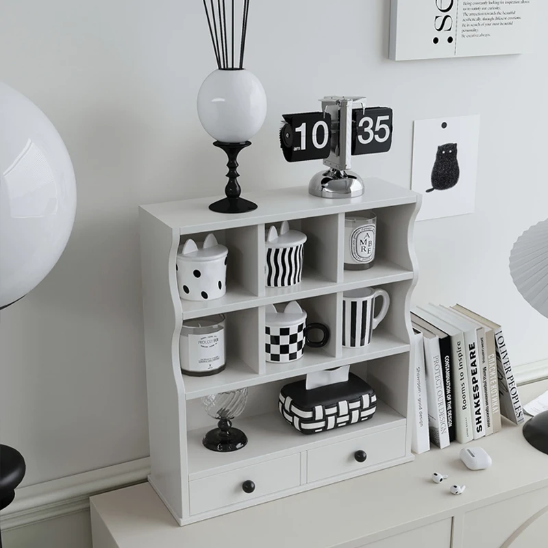 Porta-copos de madeira maciça, rack de treliça Duobao, rack de armazenamento de copos de marca de café, rack de exibição de mesa, rack de parede de cozinha.