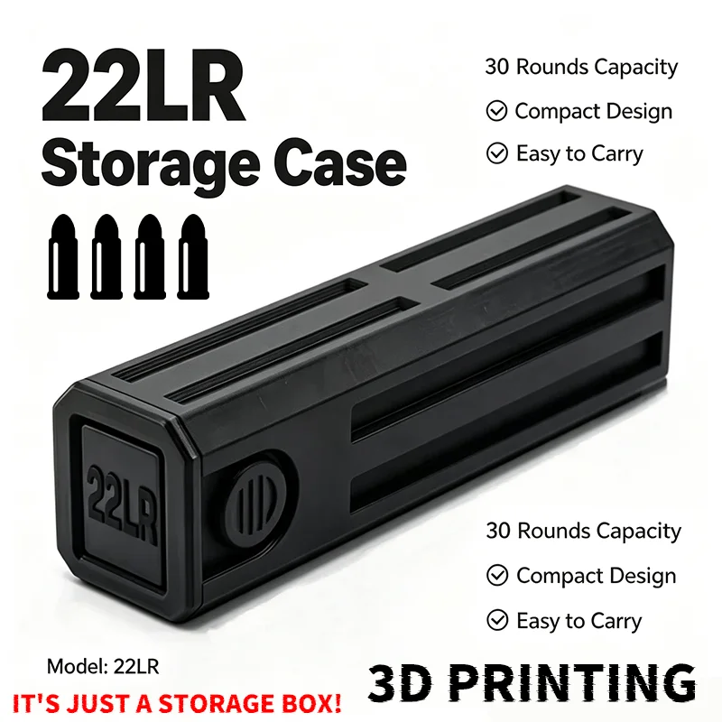 New 22LR Portable Box Set – Lightweight Pocket Organizer, Durable & Crush-Resistant for Range,Outdoor,Ideal Gift