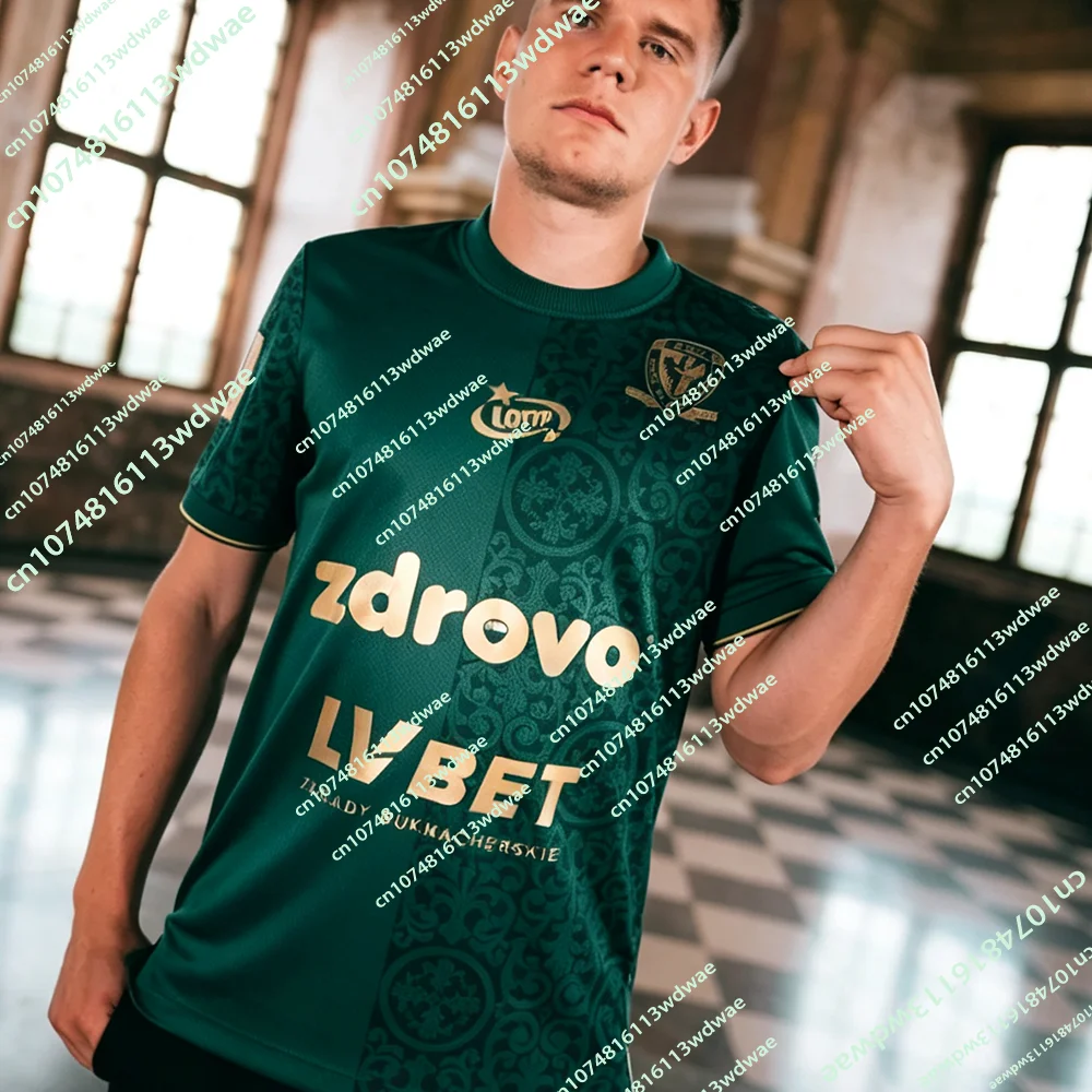 New Arrivals Poland Śląsk Wrocła Football Jersey 27/26 Breathable Polish Mens TShirt 3D KID Sports Family Fans Footy Jersey