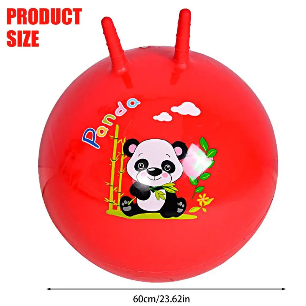 PVC de 45CM con 2 asas para deportes al aire libre, juegos de salto, pelotas que rebotan, juguetes inflables, pelota de Hop, tolva espacial para niños