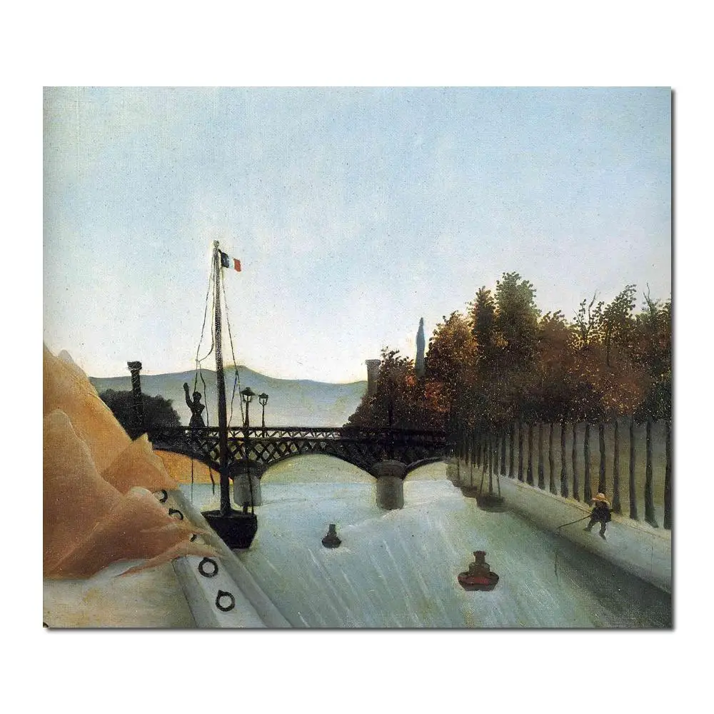 

Footbridge at Passy Henri Rousseau painting for sale Hand painted High quality