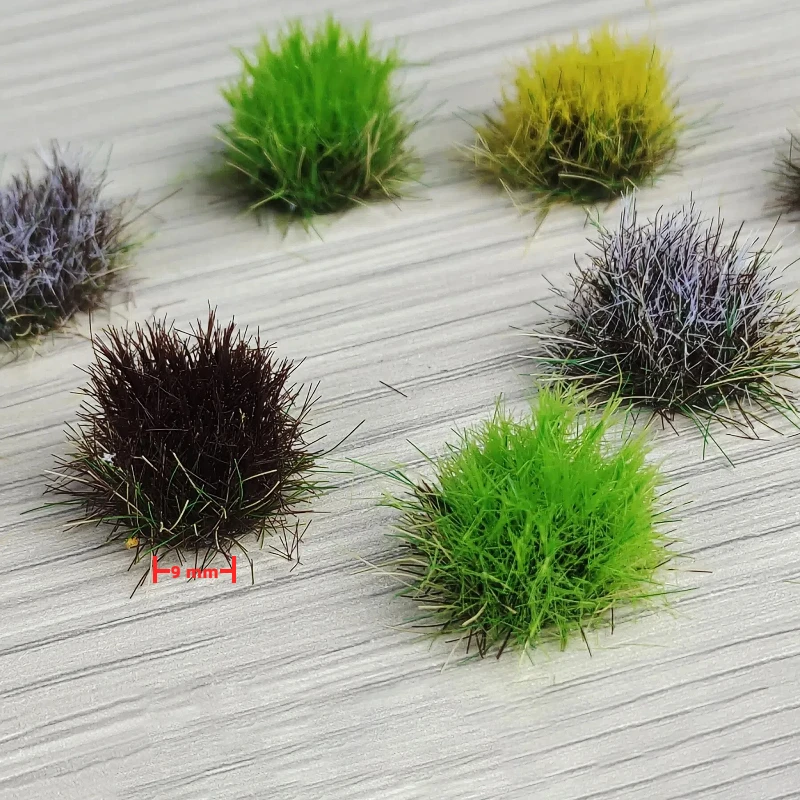 Simulatie Statische Gras Hoogte 10 MM Gras Cluster Model Kits Diy Gazon Plant Materialen Diorama Accessoires 15 stks/doos