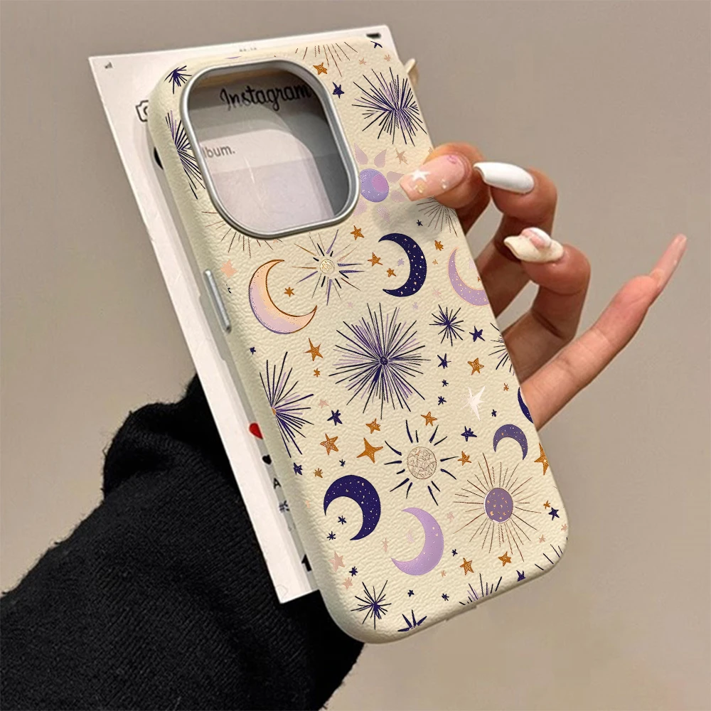 INS Moon Sun Star Luxury Retro Phone Case For Xiaomi Mi Lite 5G Ne Xiaomi For17 Pro Max 13 14 15 12 Pro 12T 13t 14t 15t Fundas