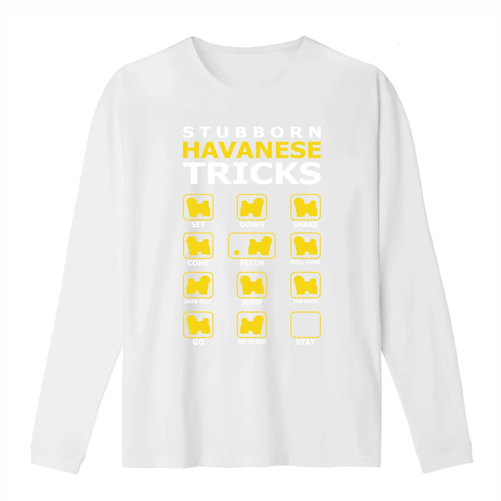Stubborn Havanese Dog Tricks Funny Tshirt T-Shirt Summer Casual Cotton Tee Oversized Streetwear Tops Vintage Graphic Print
