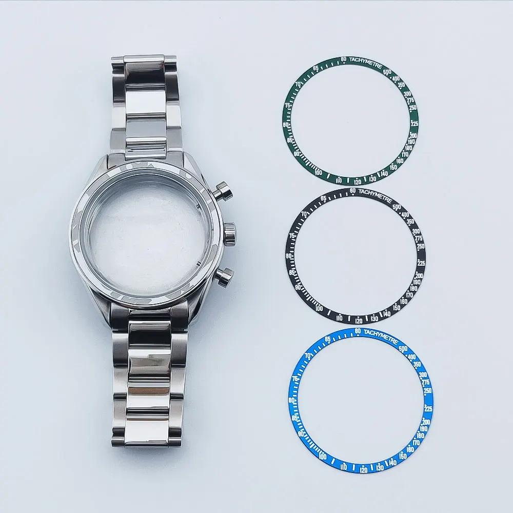 40Mm Watch Accessories Case Stainless Steel Watch VK63 Case Luminous Multi-function Business Trend Quartz Movement
