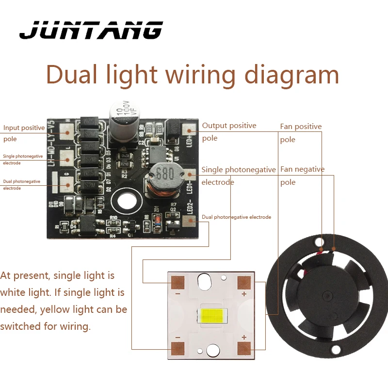 High power LED 3570 ceramic 30W ultra bright car light maintenance driver component white light lemon yellow far and near integr