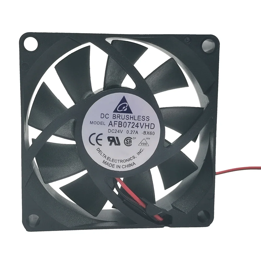 New and original Delta Delta AFB0724VHD DC24V 0.27A 7cm 70*70*20MM frequency converter double ball cooling fan