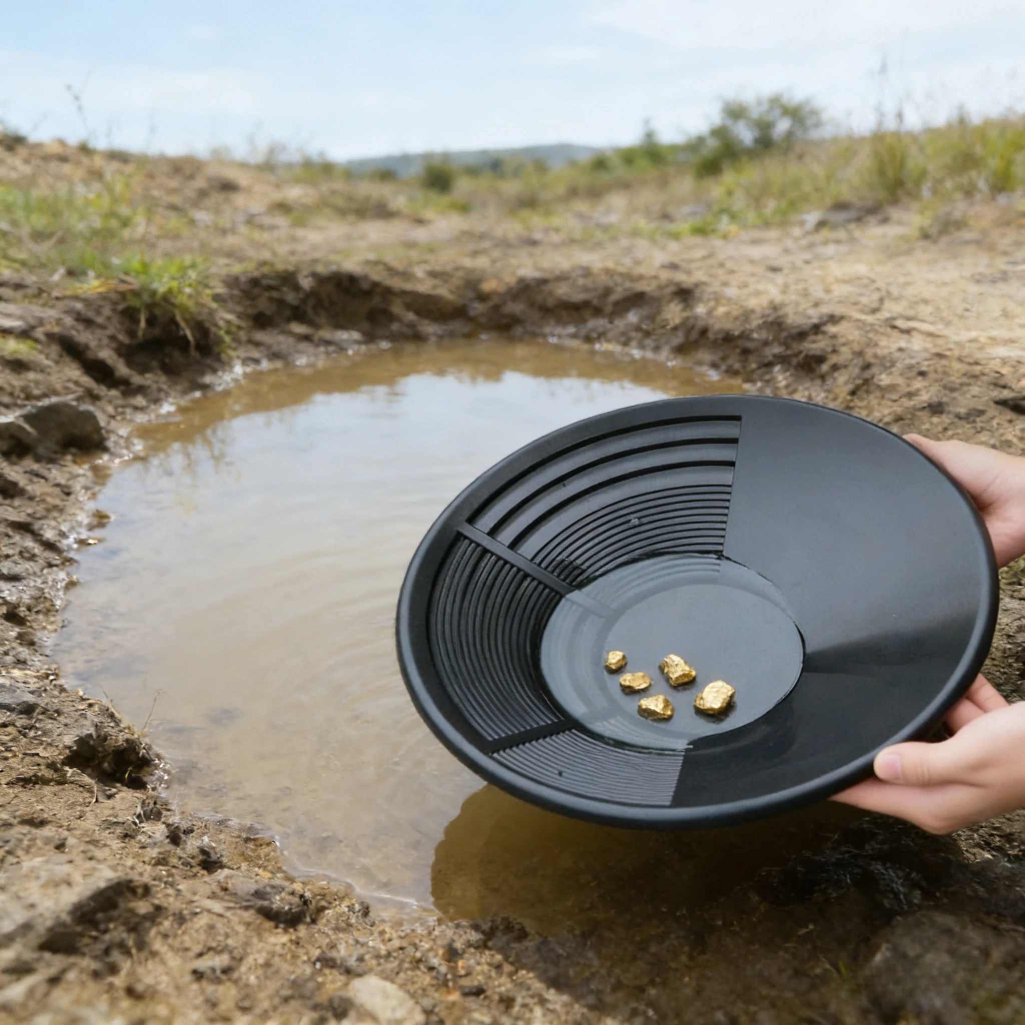 Plastic Gold Pan Nugget Panning Mining Prospecting Basin River Wash Gold Sifting Classifier Dredging Equipment For Gold Mining