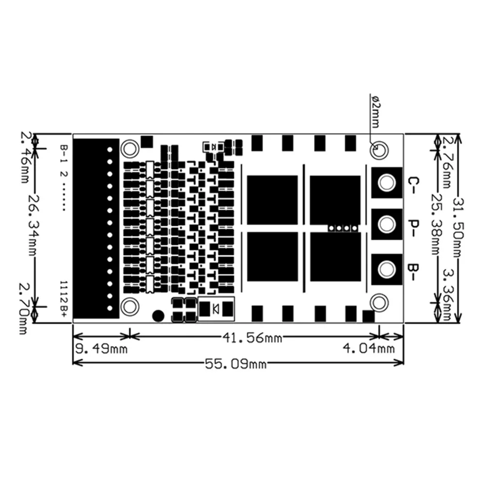 

24V 36V 48V PCB Board Replacement Protection Accessories 6S-13S 25A Battery Pack Charging Module Equalizer Board