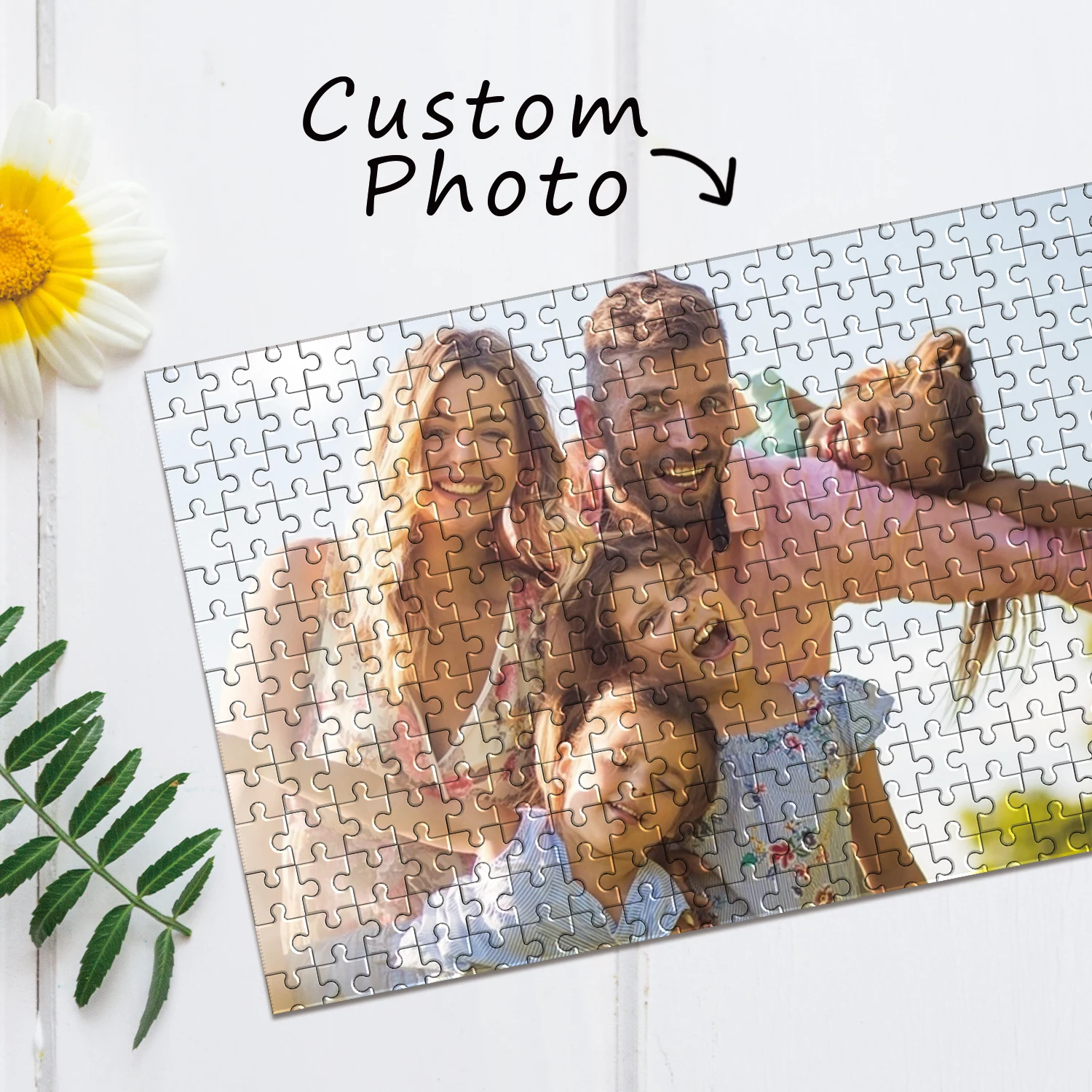35/150/300/500/1000pcs nice family Custom Poster Custom DIY Personalised Photo Portrait Puzzles Decompression Puzzle