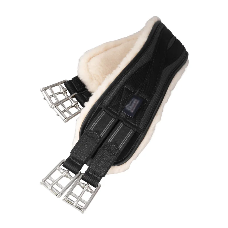 Synthetic fleece lining girth leather bellies anti-wear and shock absorber bellies horse equipment Equestrian equipment