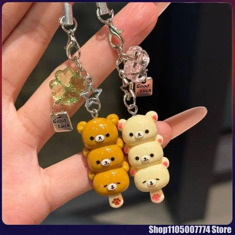 

Kawaii милый медведь Rilakkumas кулон Ccd подвесная веревка подвеска для телефона брелок для сумки Декор подарок-сюрприз для ремешка для телефона подарки