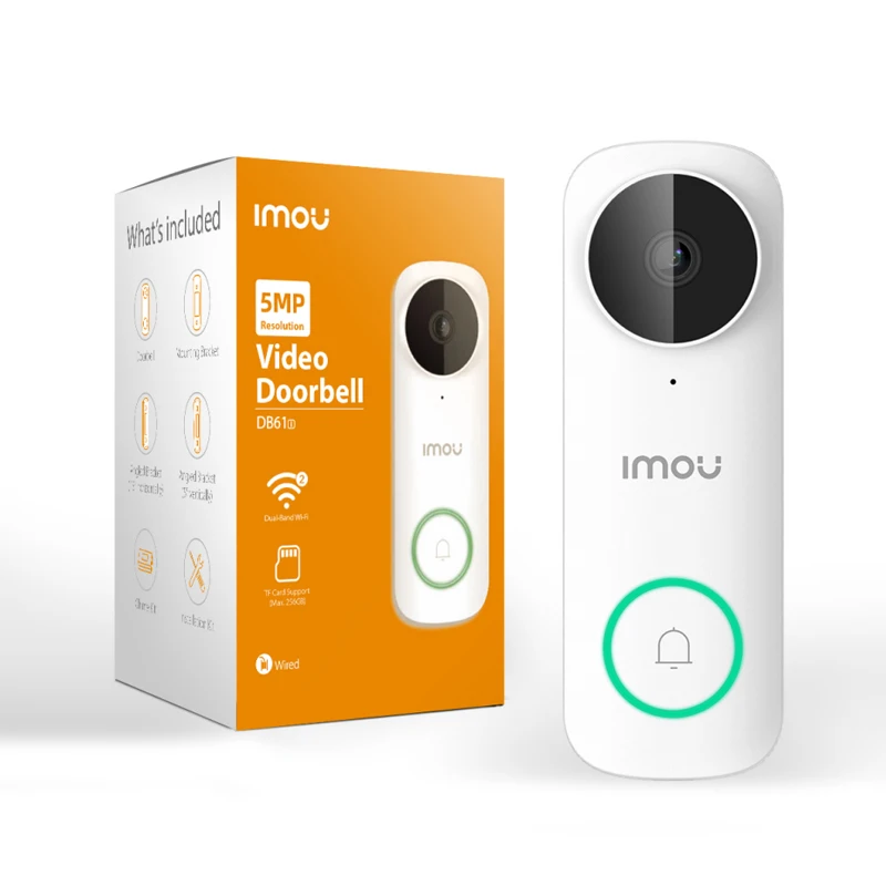 Original IMOU DB61i Wifi Two-way Talk Smart Home 2K 5MP Video Doorbell IMOU Home Use Doorbell