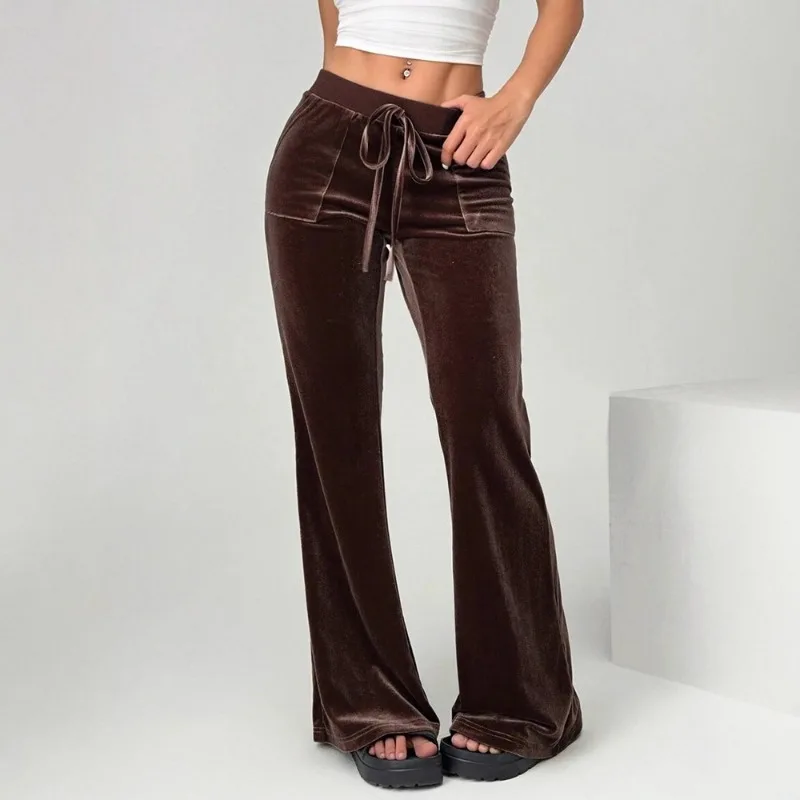 Casual Pants for Women Streetwear 2026 Autumn and Winter Micro Flared Pants Slim Fit and Slimming Casual Flared Trousers