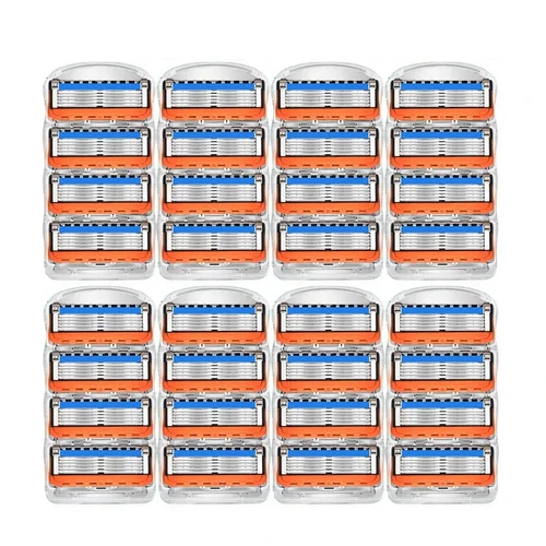 Imagen 2 del producto Maquinilla de afeitar Manual para hombres, cuchillas de cinco capas, cuchillas de afeitar de acero inoxidable para hombres, traje para Fusion5