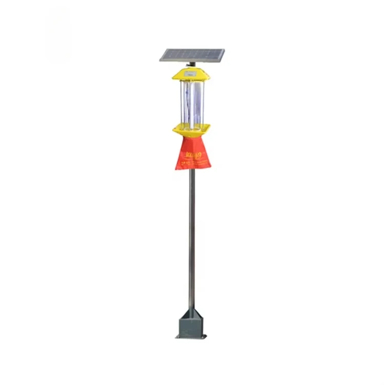 

outdoor farm agricultural frequency pest-killing lamp Vertical Solar Energy Pest-Killing Lamp