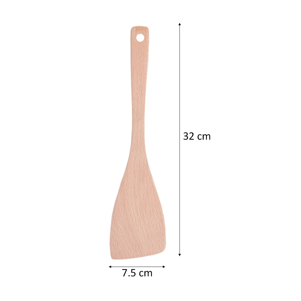 

3pcs Wooden Turner Set Uncoated Wood Utensils Ergonomic Handles Tools For Cooking Non-Stick Surfaces