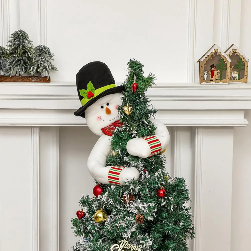 Durable Christmas Tree Topper Festive Christmas Tree Topper with Long Arm Santa Claus Snowman Reusable Holiday for Xmas for A