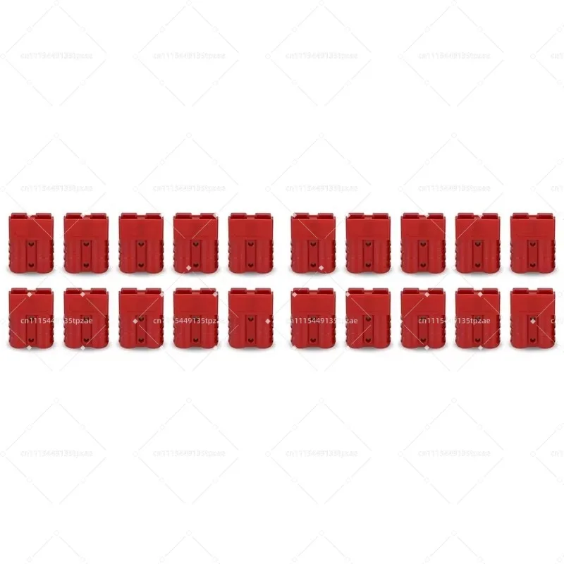 20PCS Anderson Style 50A Quick Plug Connector With Handle Forklift Power Connection Terminal Kit Red