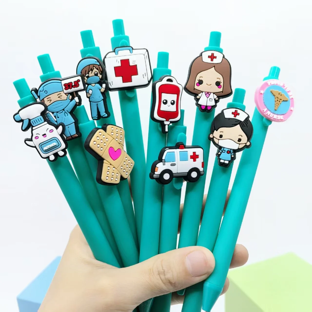 

10Pcs Nurse Doctor Writing Gel Pens Medical Record Pens Nurses Day Gift Randomized Style Great for nurses