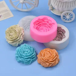 Large Peony Flower Silicone Mold 3D Flowers Candle Plaster Resin Casting Tool Handmade Chocolate Cake Baking Molds Soap Making