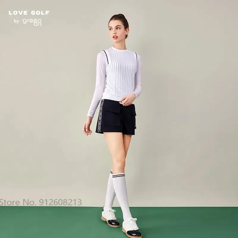 Love Golf New Outdoor Sports Shorts Women Summer Slim Breathable Golf Shorts Lady High Waist Short Pants Dry Fit Casual Clothing